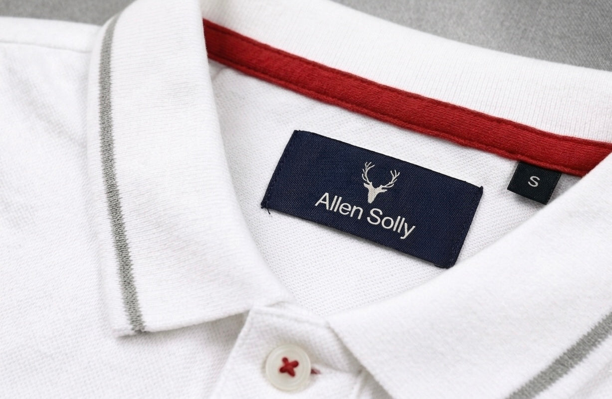 ALLEN SOLLY WHITE POLO SHIRT MEN