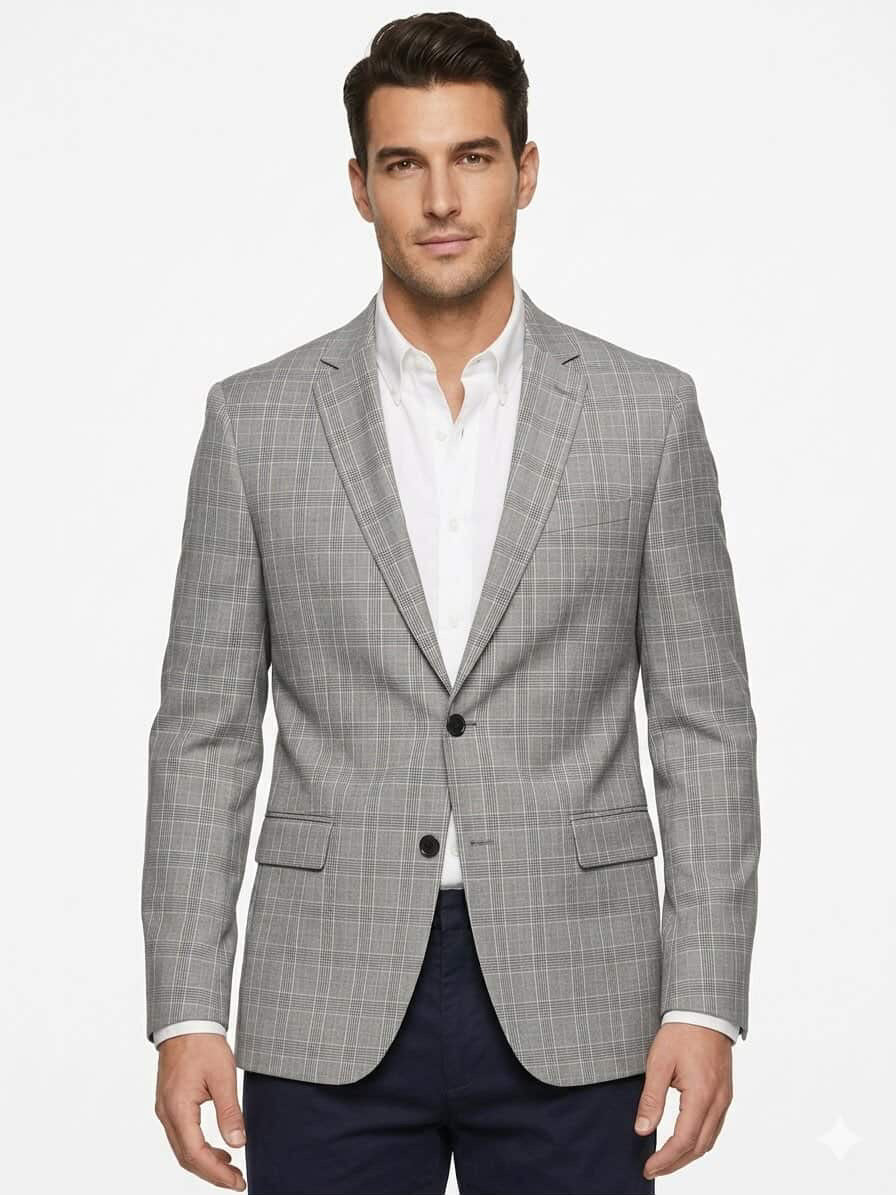 BURTON MENSWEAR GREY BLAZER FOR MEN