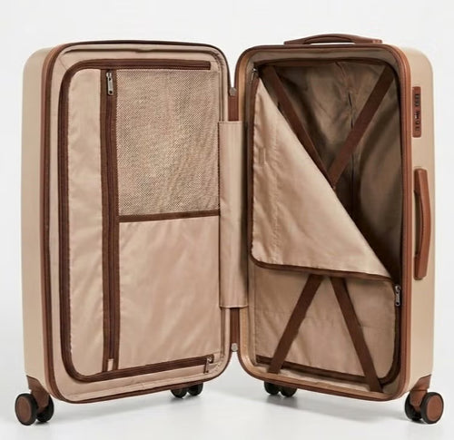 Pierre Cardin Signature PP Luggage Set 3PCS 21/26/30" Expandable Spinner Wheels – Champagne