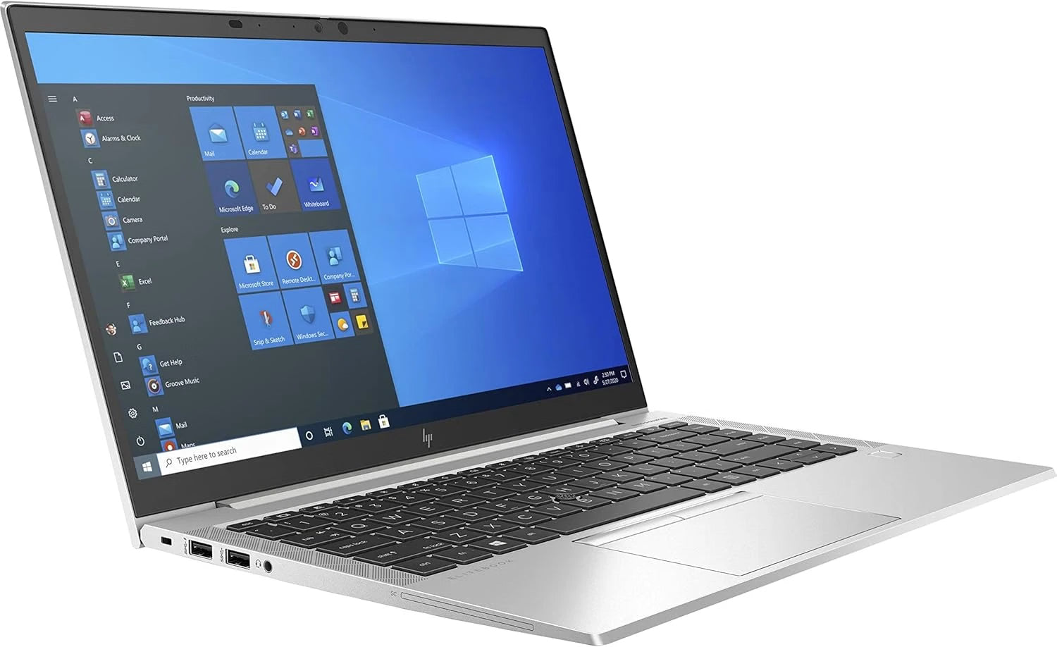 HP EliteBook 840 G7 Laptop, 14" FHD Display, Intel Core i5 10th Gen, 8GB DDR4 RAM, 256GB SSD, Intel UHD Graphics 620, Windows 10 Pro, Silver Used