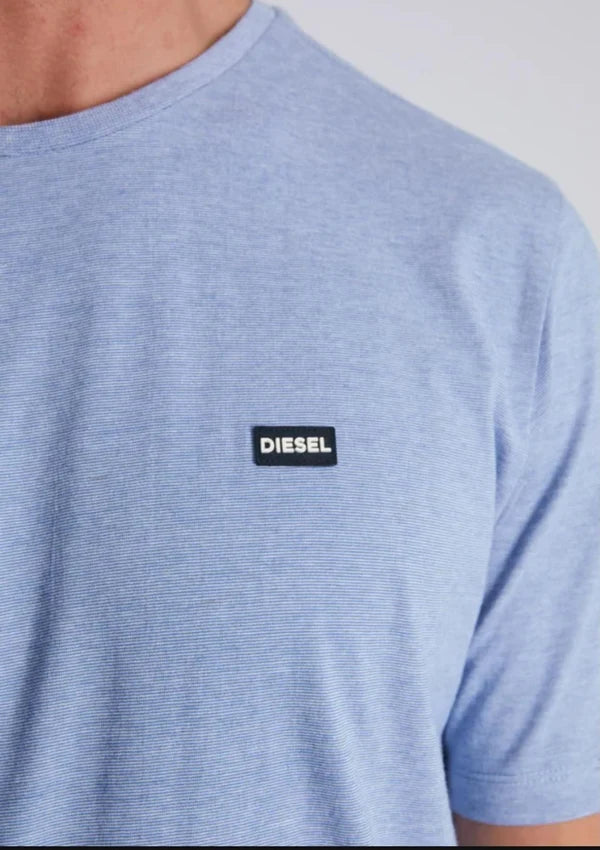 Diesel Men's Heather Blue Crewneck T-Shirt