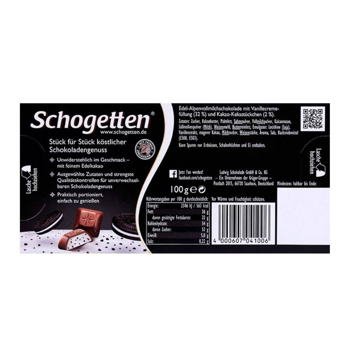 Schogetten Original Black White Chocolate 100 gram