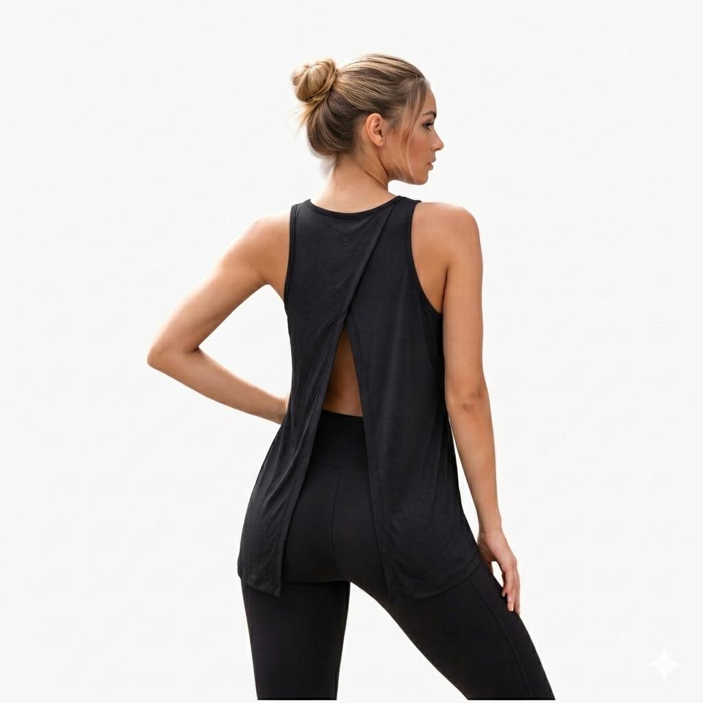 Fila Fi-Lux Open Back Tank Top BLACK FW11A514