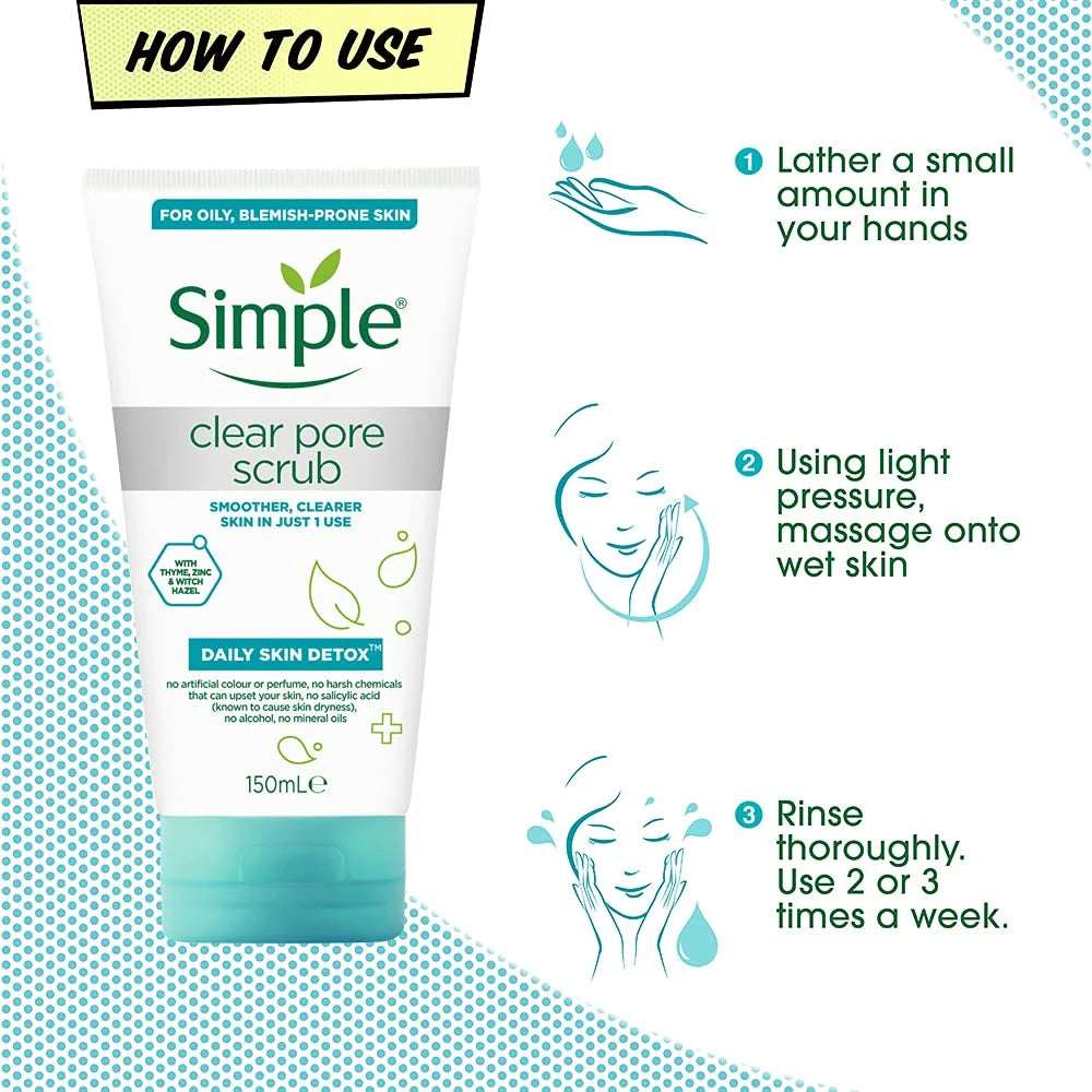 Simple Daily Skin Clear Pore Scrub | 150ml