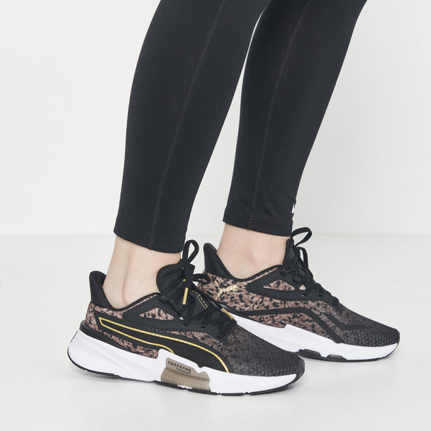 Women's training sneakers Puma PWR Frame TR Safari Glam Wns 37697801 Puma Black-Desert Tan