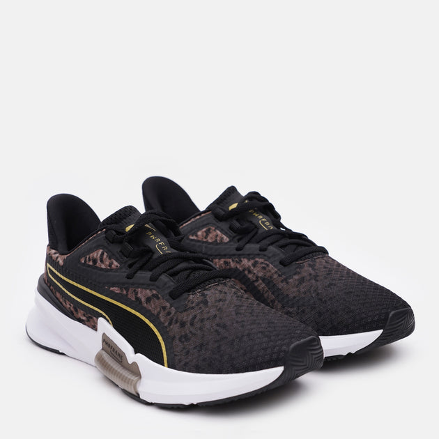 Women's training sneakers Puma PWR Frame TR Safari Glam Wns 37697801 Puma Black-Desert Tan