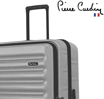 Pierre Cardin Front Zipper Luggage Lightweight Hardside Suitcase for Travel, TSA Approved, ANTI Theft Double Zipper (GREY, Set of 3)