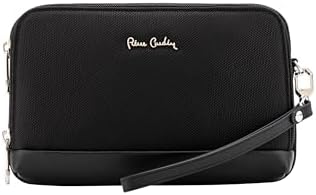 Pierre Cardin Unisex Essential Water Repellent Washbag For Travel, Men Multi Purpose Pouch For Office And Travel PB87081 Black