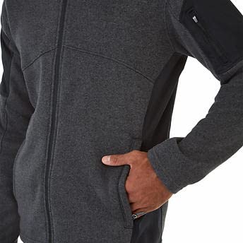 SIZE: M - Spyder Men's Empire Full Zip Jacket, Gray/Black, Medium