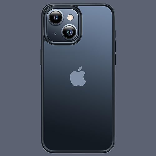 جراب CASEKOO مقاوم للصدمات لهاتف iPhone 14 Plus/15 Plus [حماية من السقوط العسكري حتى 10 أقدام] [مضاد للانزلاق ومريح في الإمساك] غطاء هاتف شفاف واقٍ رفيع ومضاد لبصمات الأصابع مقاس 6.7 بوصة، أسود غير لامع