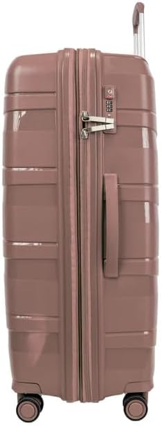 ANTLER Unbreakable Luggage NOVA TSA Approved Suitcase for travel, Expandable Anti Theft Double Zipper, FROM UK (Set of 4, Rose Gold)