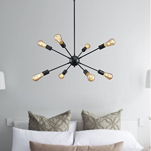 Sputnik Chandelier Light Fixture - Mid-Century Hanging Ceiling Light Fixture