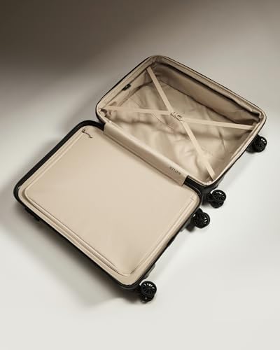 ANTLER - Logo Hard Shell Cabin Suitcase, 55x40x20cm 35.2L, Lightweight & Small, 4 Spinner Wheels - Adjustable Handle,