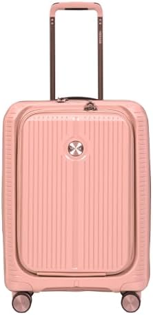 VERAGE Unbreakable Luggage Set of 3 TSA Approved Lock, Expandale Suitcase for Travel, Anti Theft Double Zipper.Front Pocket 3 Size (Peach)