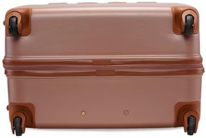 DKNY PROMO INTL PM1 ABS/PC Film Material Hard Lightweight Spinner Suitcase with TSA Lock Luggage (PRIM ROSE, 32-Inch)