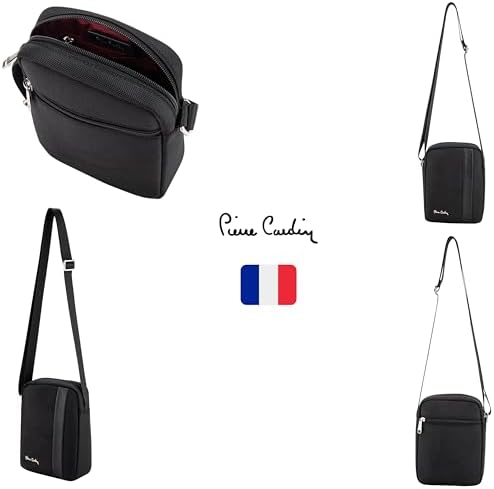 Pierre Cardin Unisex Sling Crossbody Backpack Shoulder Bag For Men Women PB87078 Black