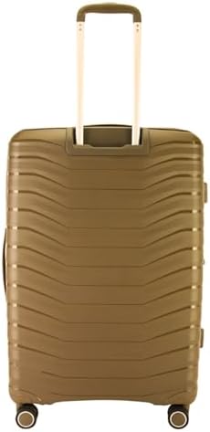 Pierre Cardin Unbreakable Luggage,Expandable Zipper,4 Spiner Whels, Set of 4 PCS (Champ)