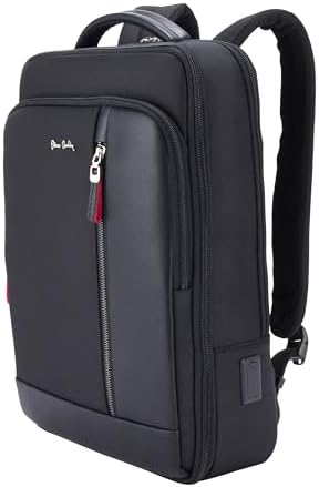 Pierre Cardin Unisex Professional Travel Laptop Backpack, Extensible Business Bag, Water Resistant College Backpack