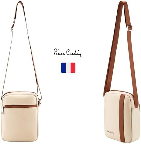 Pierre Cardin Unisex Small Tactical Sling Crossbody Backpack Shoulder Bag For Men Women PB87093 Beige