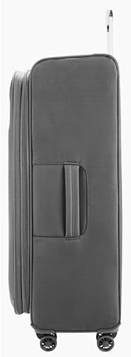 Pierre Cardin Luggage Softside Lightweight Suitcase for Travel, TSA Approved Lock, Anti Theft Double Zipper, Mercury Collection (D.Grey)
