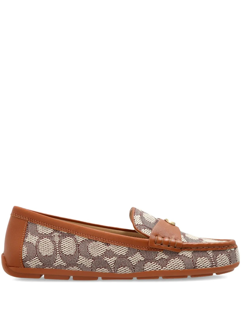 Coach Jocelyn Leather Loafer Brown Patterned Design