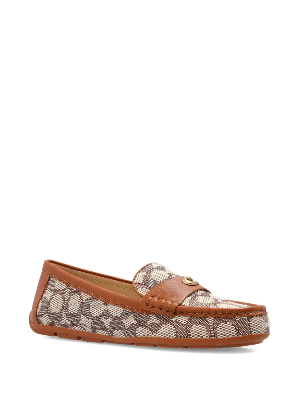 Coach Jocelyn Leather Loafer Brown Patterned Design