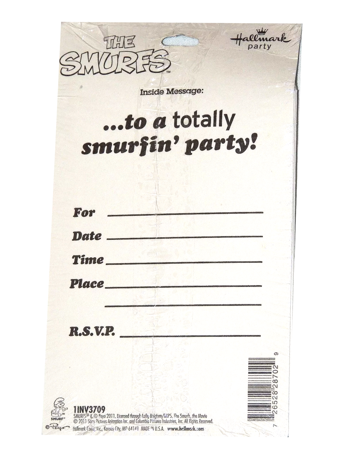 The Smurfs™ Party Invitations – Pack of 8 | Hallmark Party Supplies