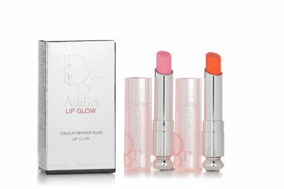 Christian Dior Christian Dior Addict Lip Glow Duo Set 2pcs(Shades 001 & 004)