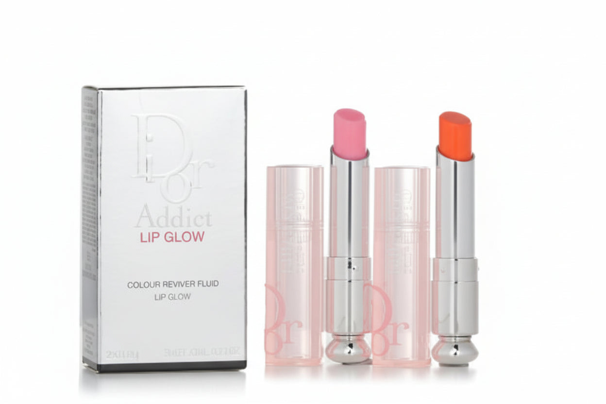 Christian Dior Christian Dior Addict Lip Glow Duo Set 2pcs(Shades 001 & 004)