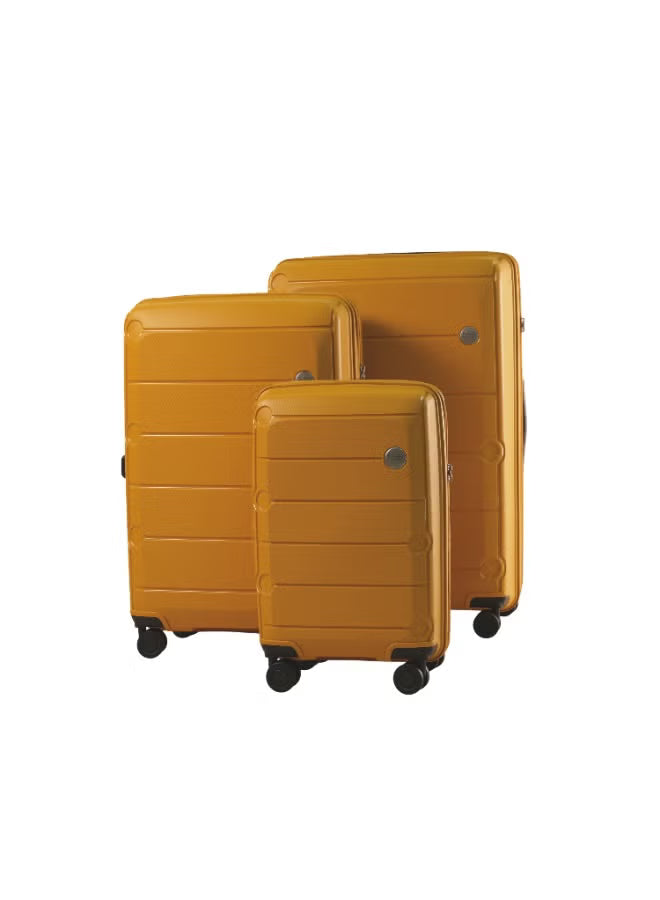 Pierre Cardin Signature PP Luggage Set 3PCS 21/26/30" Expandable Spinner Wheels – Yellow