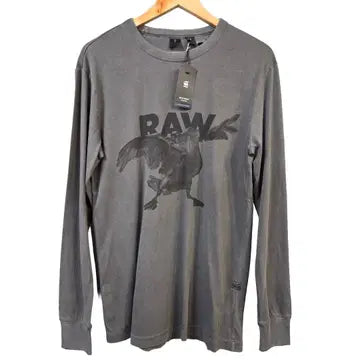 G START LONG SLEEVE MUTED BLUE BIRD LOGO