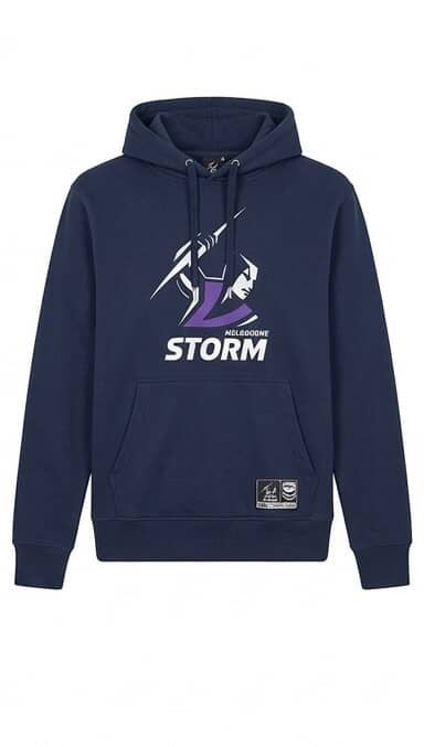 NRL MELBOURNE STORM NAVY HOODIE FOR MEN