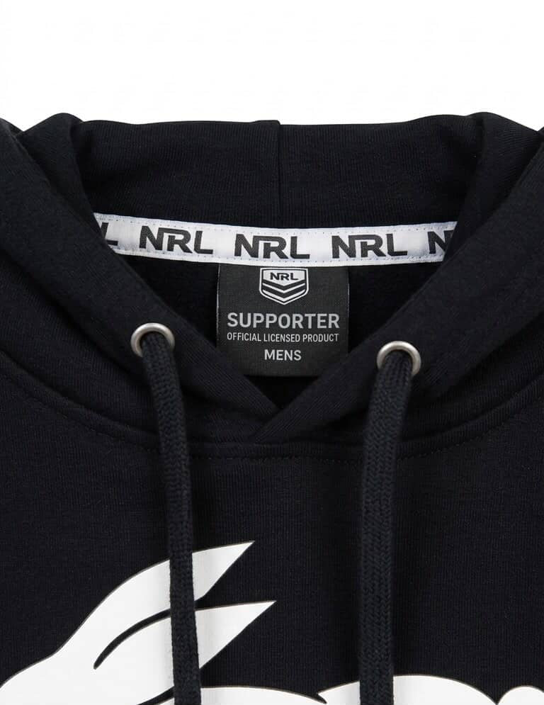 NRL سويت شيرت بقبعة أسود للرجال