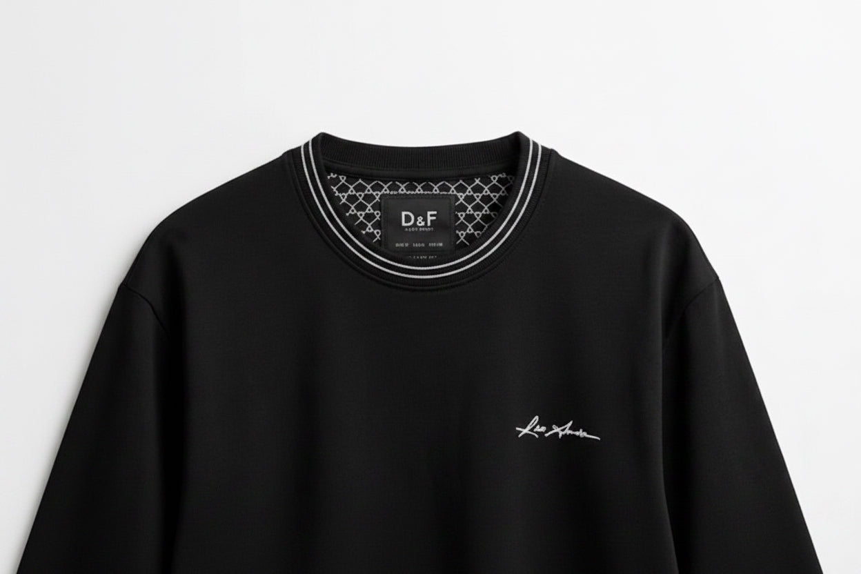 D&F Black T-Shirt Men