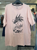 BS Style Men's Rose pink "VENOM" Graphic Printed T-Shirt