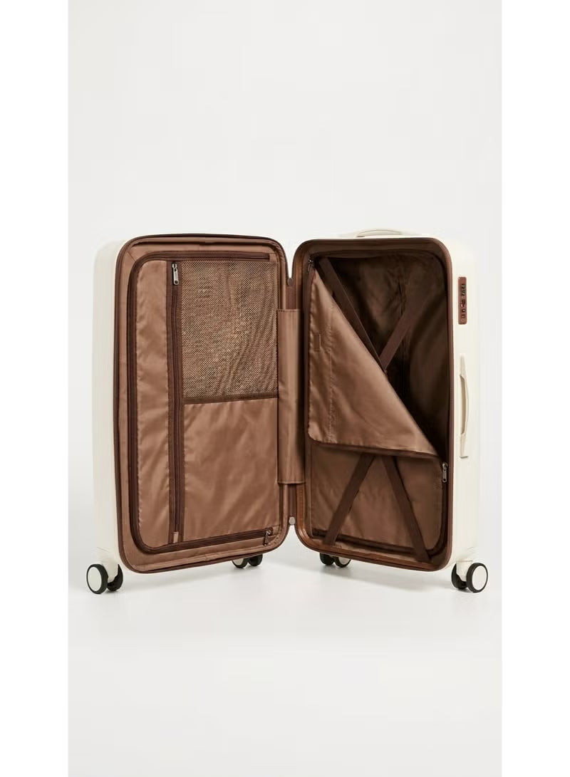 Pierre Cardin Signature PP Luggage Set 3PCS 21/26/30" Expandable Spinner Wheels – Milk Tea