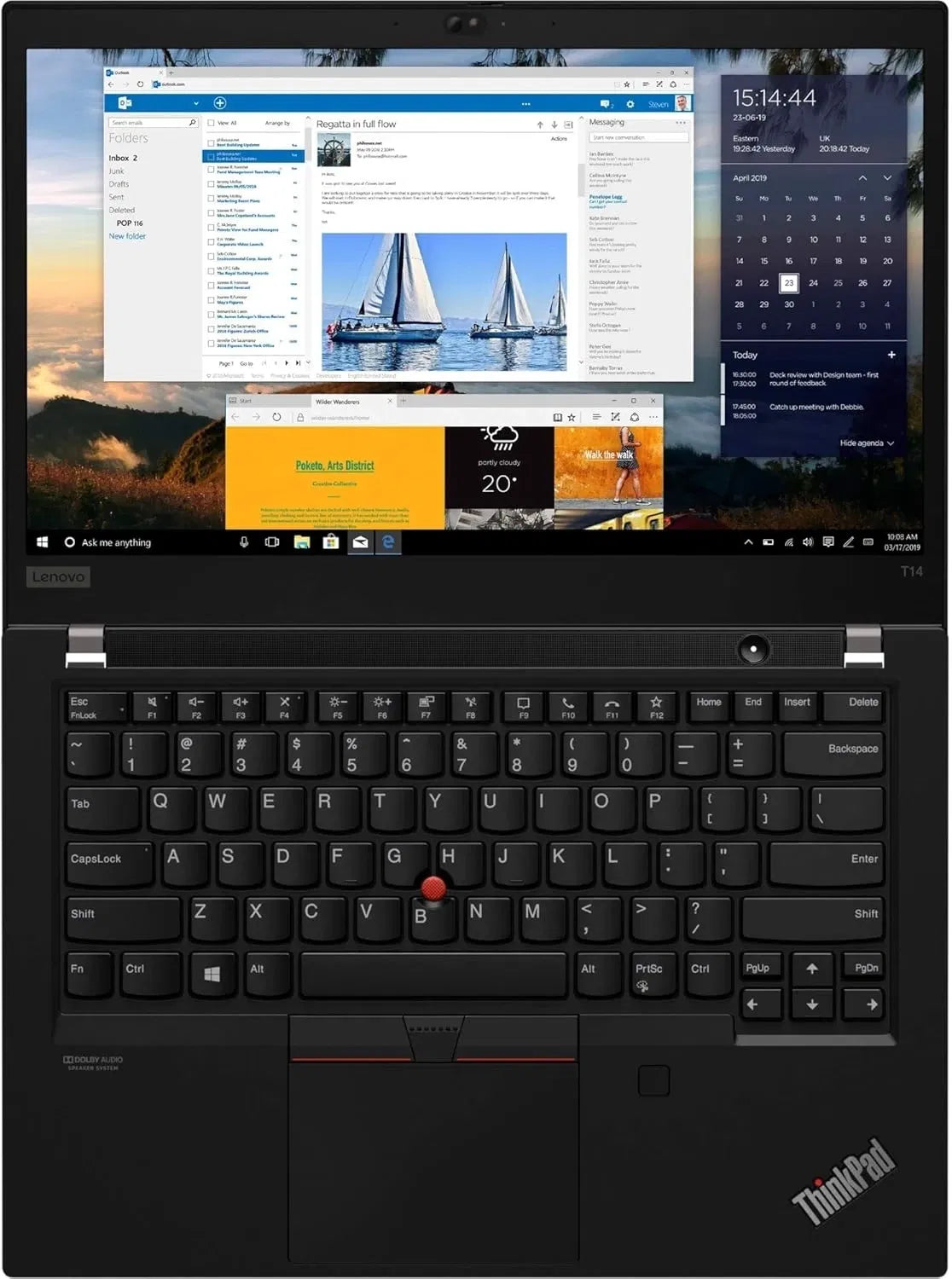 Lenovo ThinkPad T14 14" FHD Laptop – AMD Ryzen 7 Pro 4750U, 16GB RAM, 512GB SSD, Windows 10, Black - Used