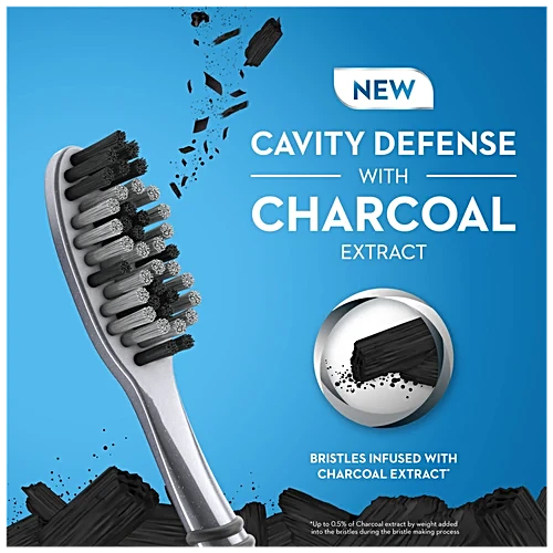 Oral-B Cavity Defense Toothbrush With Charcoal Extract, Soft, Cleans Deep, Removes Stain
