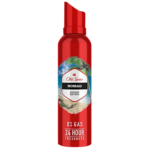 Old Spice Deodorant Body Spray - Nomad, 0% Gas & 24 Hour Freshness, Long-Lasting Fragrance, 140 ml