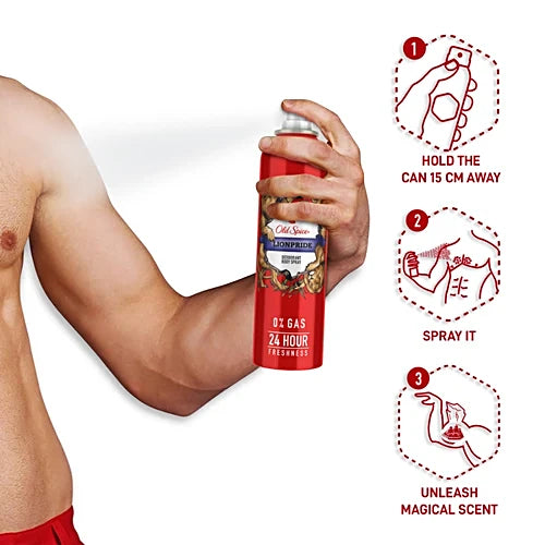 Old Spice Deodorant Body Spray - Lionpride, 0% Gas & 24 Hour Freshness, Long-Lasting Fragrance, 140 ml