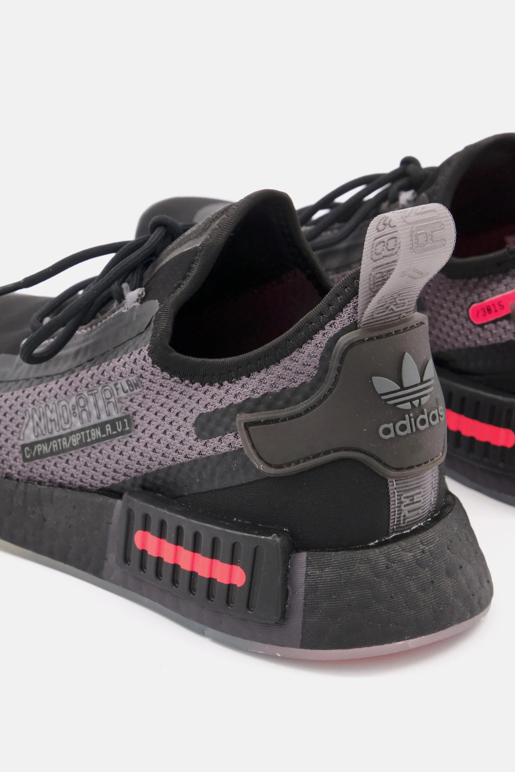Adidas Lace Up NMD R1 Spectoo Sports Shoes, Black/Coral
