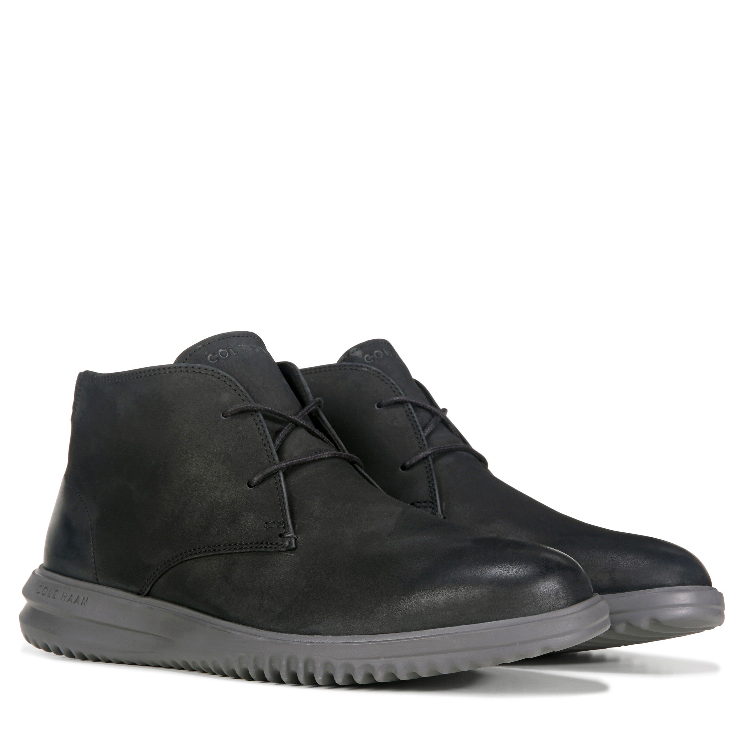 Cole Haan Men's Grand Plus Chukka Boot, Black & Gray