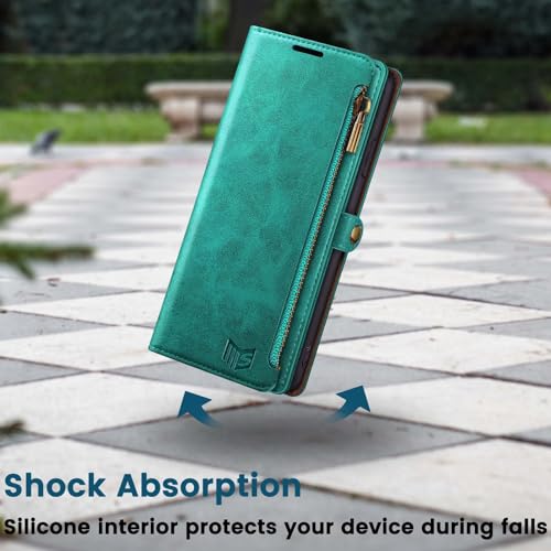 حافظة محفظة SEALED - SUANPOT لهاتف iPhone 14 Pro، أزرق وأخضر