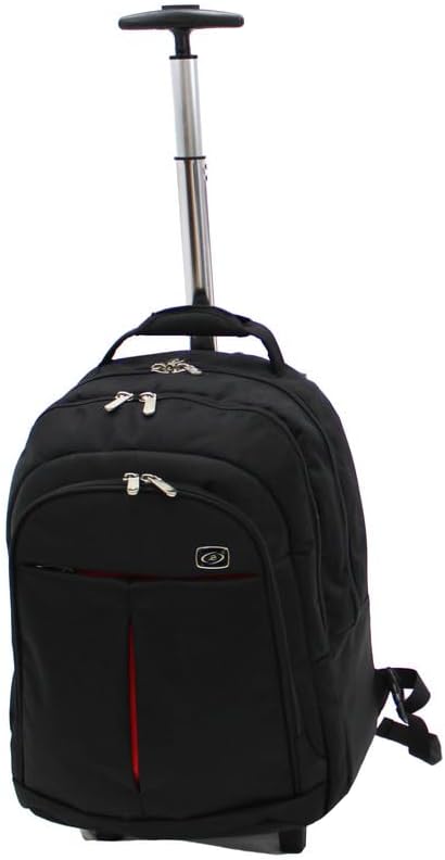LuckySky Trolley Backpack Rolling Laptop Bag for Business and office, Laptop compartment