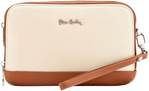 Pierre Cardin Unisex Essential Water Repellent Washbag For Travel, Men Multi Purpose Pouch For Office And Travel PB87088 Beige