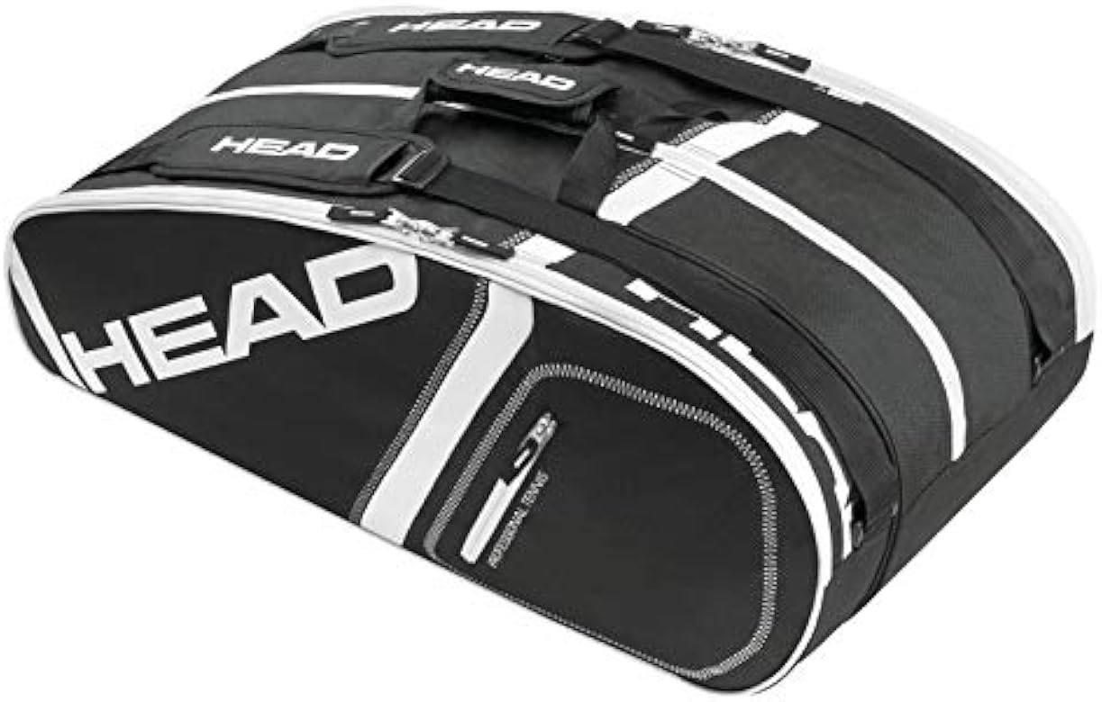 Head 283295-BKBK Tour Team 9R Supercombi Tennis Bag for Unisex - Black