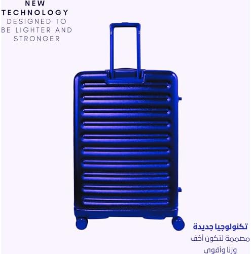 Pierre Cardin Front Zipper Luggage Lightweight Hardside Suitcase for Travel, TSA Approved, ANTI Theft Double Zipper (NAVY, Set of 3)