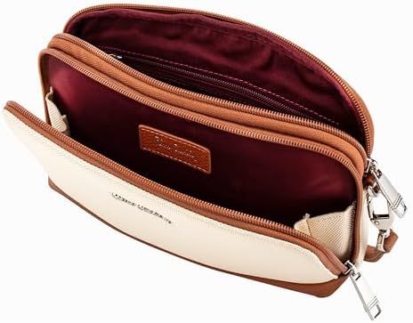 Pierre Cardin Unisex Essential Water Repellent Washbag For Travel, Men Multi Purpose Pouch For Office And Travel PB87088 Beige