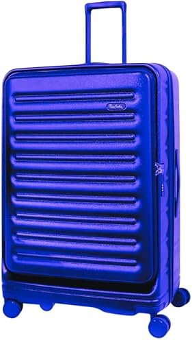 Pierre Cardin Front Zipper Luggage Lightweight Hardside Suitcase for Travel, TSA Approved, ANTI Theft Double Zipper (NAVY, Set of 3)