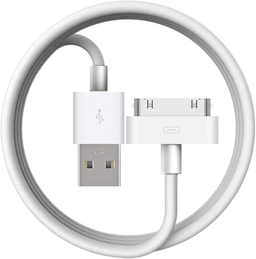 White 30-Pin USB Charging Cable – Data Sync & Charger Cable for Apple Devices